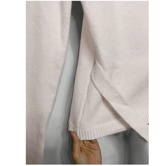 White Wrap Tie Side Cardigan Long Sleeve V-Neck - Picture 8 of 9